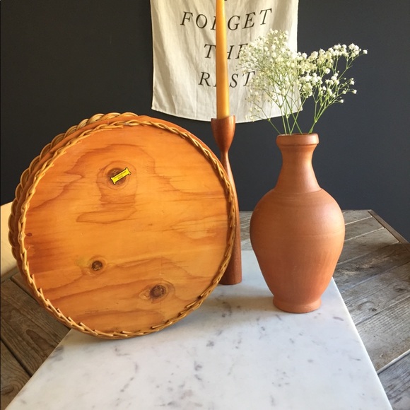 Made in MB vintage wooden tray 12in diameter - Picture 3 of 6